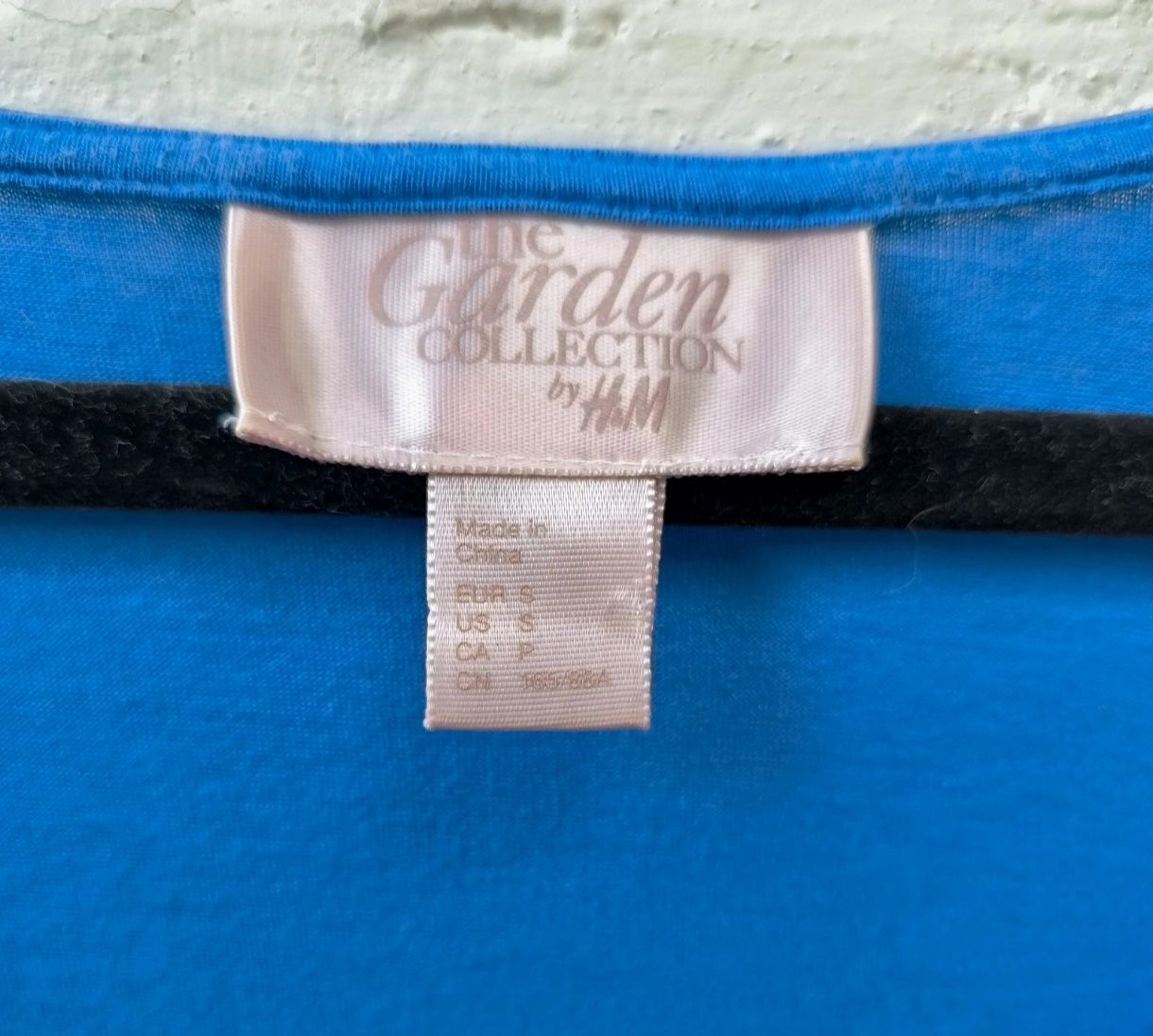 Bluzka tunika chabrowa niebieska bawełna zwiewna casual H&M S-L