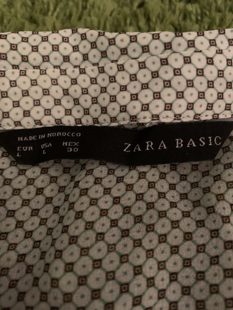 Zara tiulowa koszula z długim rękawem, rozmiar L