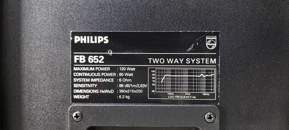 2-х полосна акустика Philips FB 652/6Ω