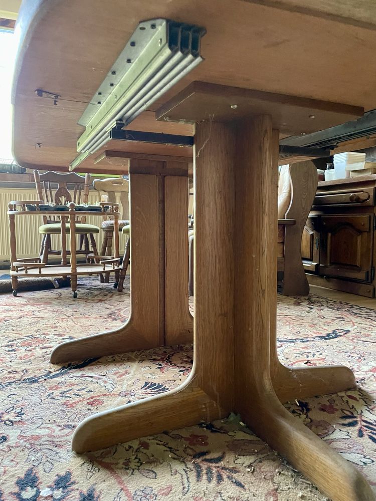 Stół drewniany dębowy składany