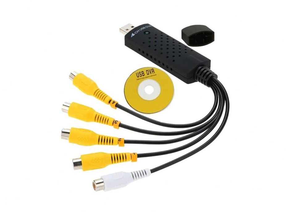 Placa Captura Usb Vídeo 4 Entradas Vídeo e 1 Audio
