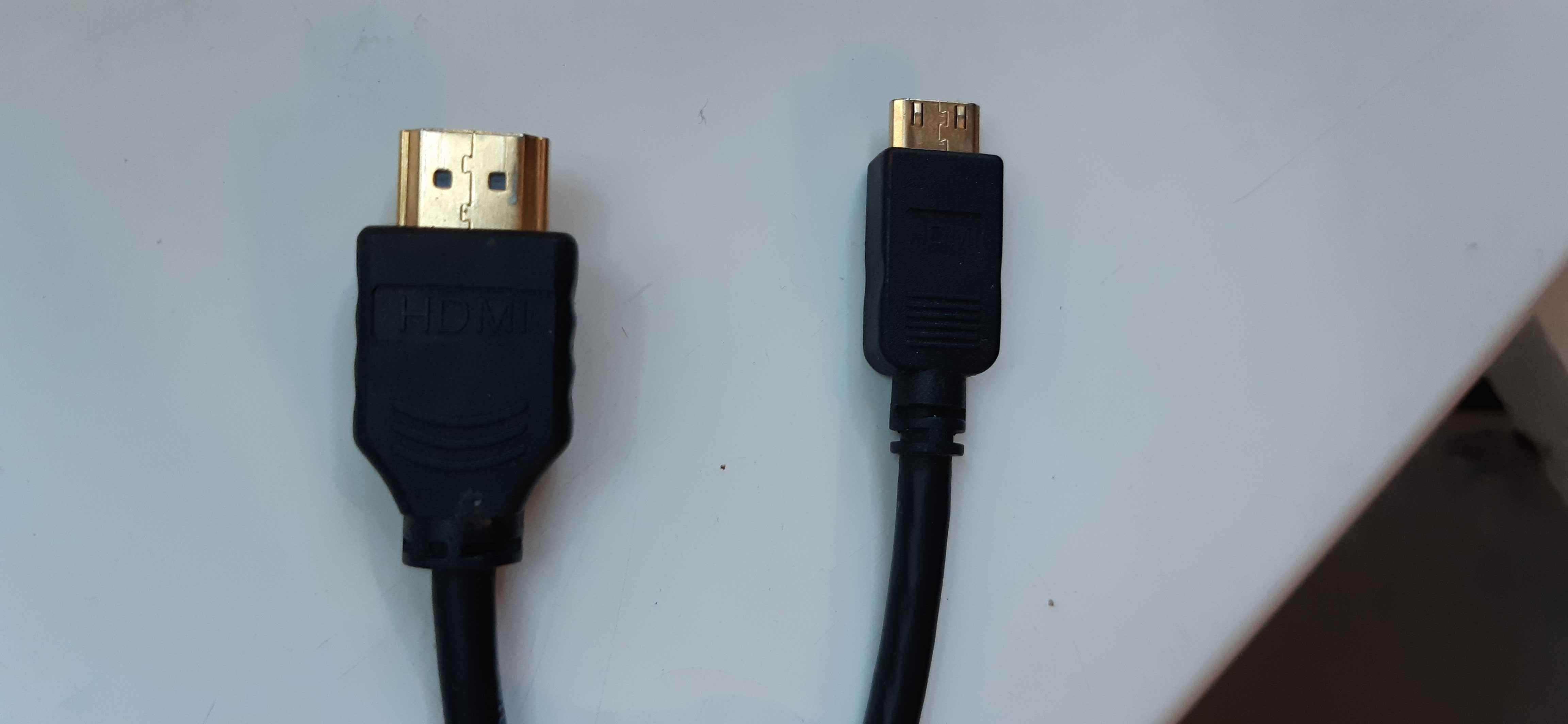 Шнур HDMI - переходник с маленького HDMI в большой HDMI - длина 1м