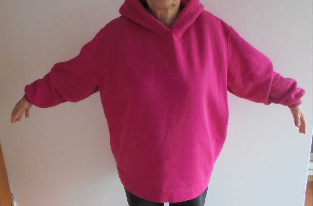 Bluza z kapturem oversize Cloth Store  fuksja