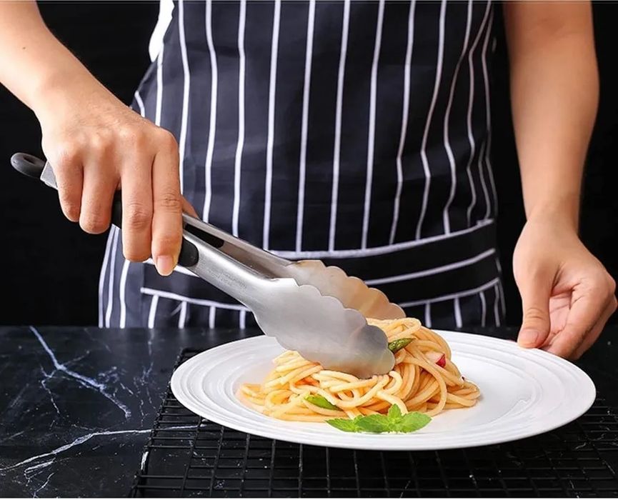 Szczypce do grilla zestaw 5 szt. Plus silokonowe pędzle