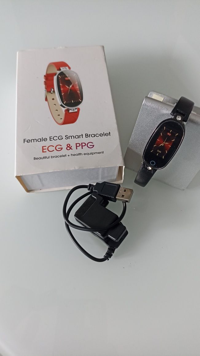 Smartwatch damski B79 OLED kroki puls cykl EKG RED