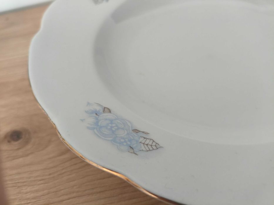 Talerz głęboki Ćmielów śliczny delikatny wzór