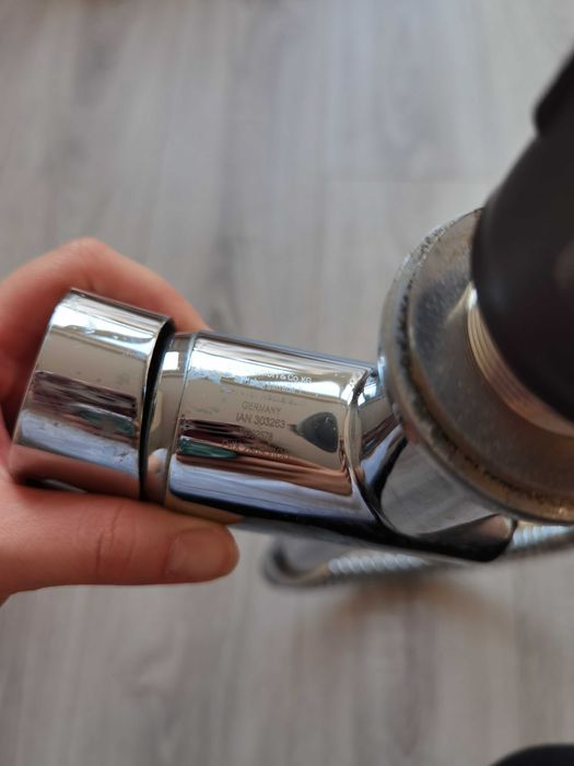 Wysoka bateria kuchenna OWIM z wyciąganą wylewką srebrna chrom