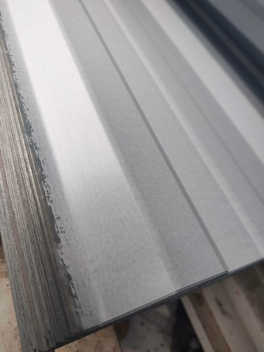 Blacha trapezowa T18 biało/szary podkład 2gi gat wiaty garaż gospodarc