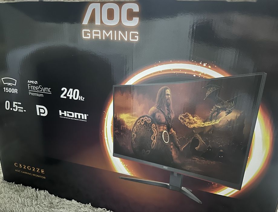 Monitor Curvo Gaming AOC C32G2ZE/BK – 31.5’’ – 240Hz – 0.5ms