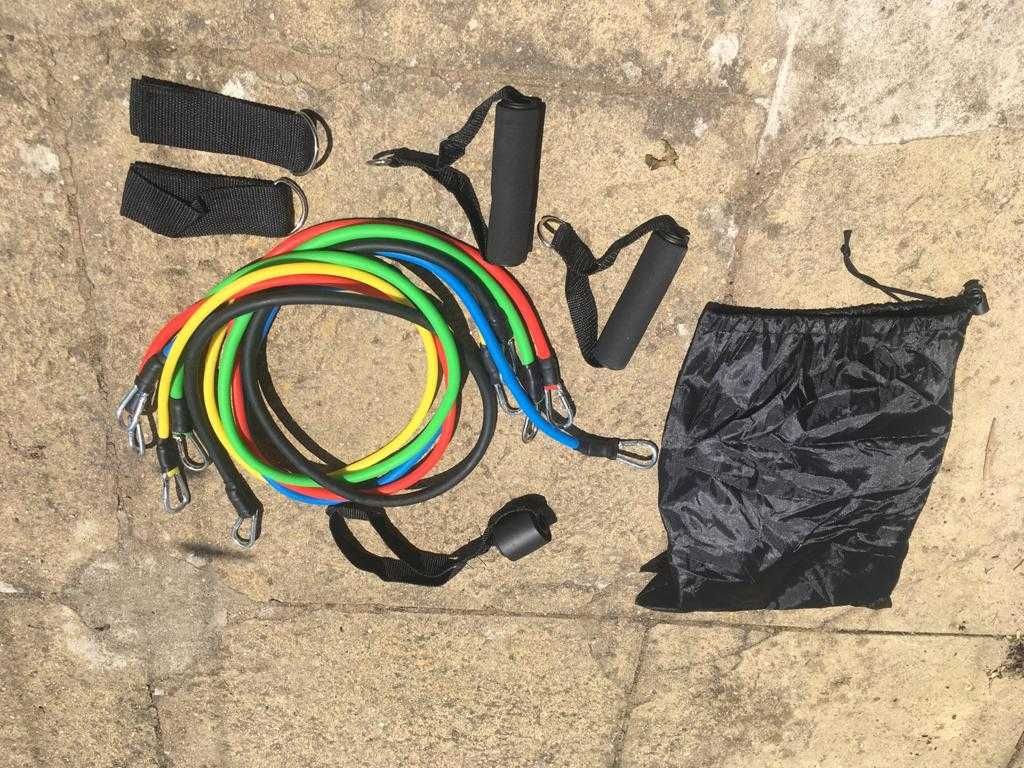 Conjunto/Kit de Fitness Bandas de Resistência