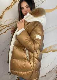 Ekskluzywna orginalna kurtka premium marki Flo & Clo brązowa