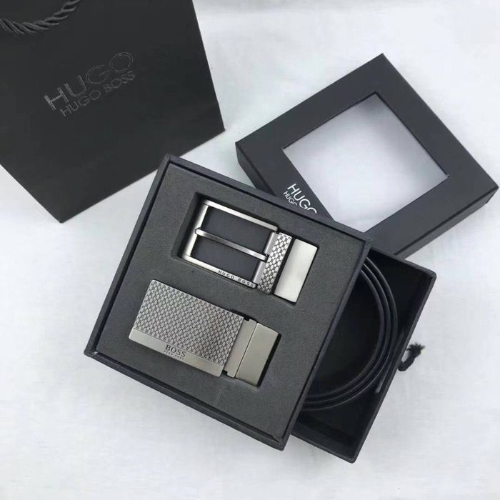 Мужской ремень Hugo boss,чоловічий ремінь хьюго чорний та коричневий