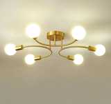 NIUNIAJ Lampa sufitowa Vintage 6 żarówek Sputnik