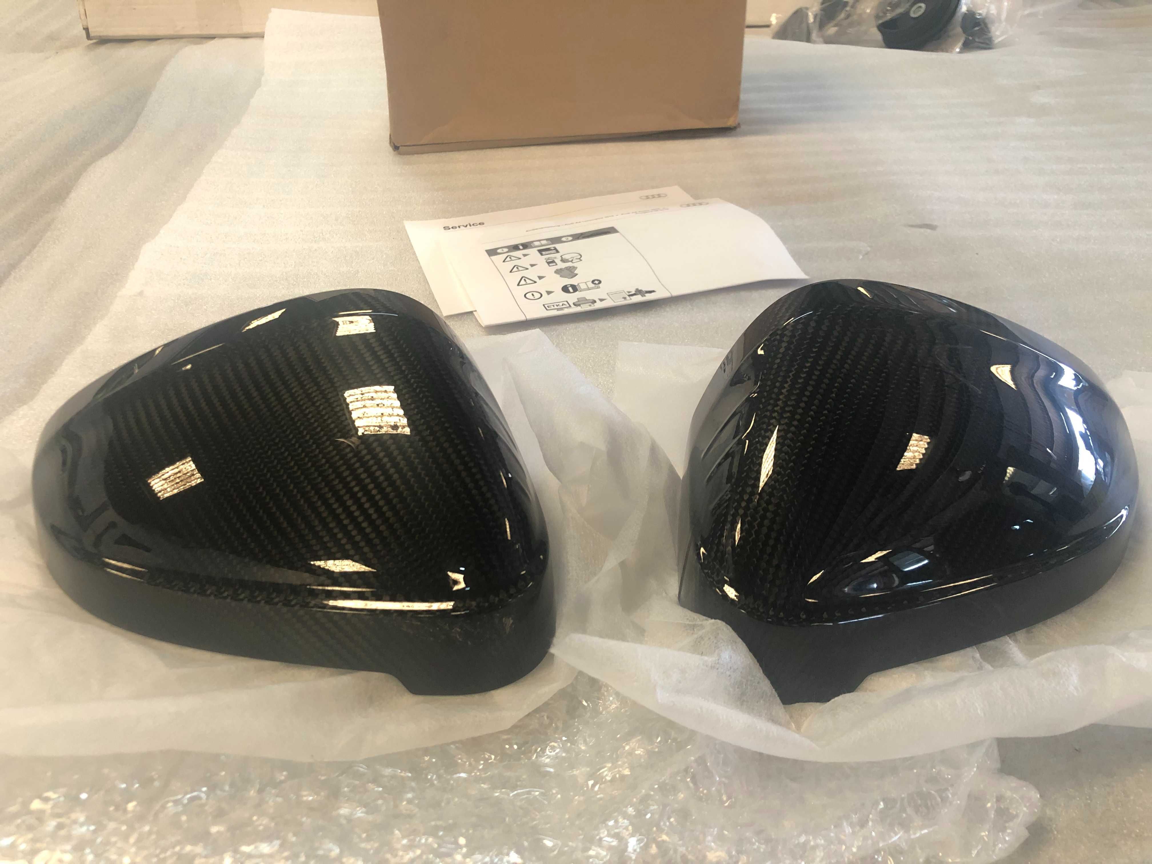 Par de Capas de Espelho – Fibra de Carbono OEM Audi