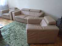 Komplet wypoczynkowy ze skóry renomowanej firmy Etap Sofa