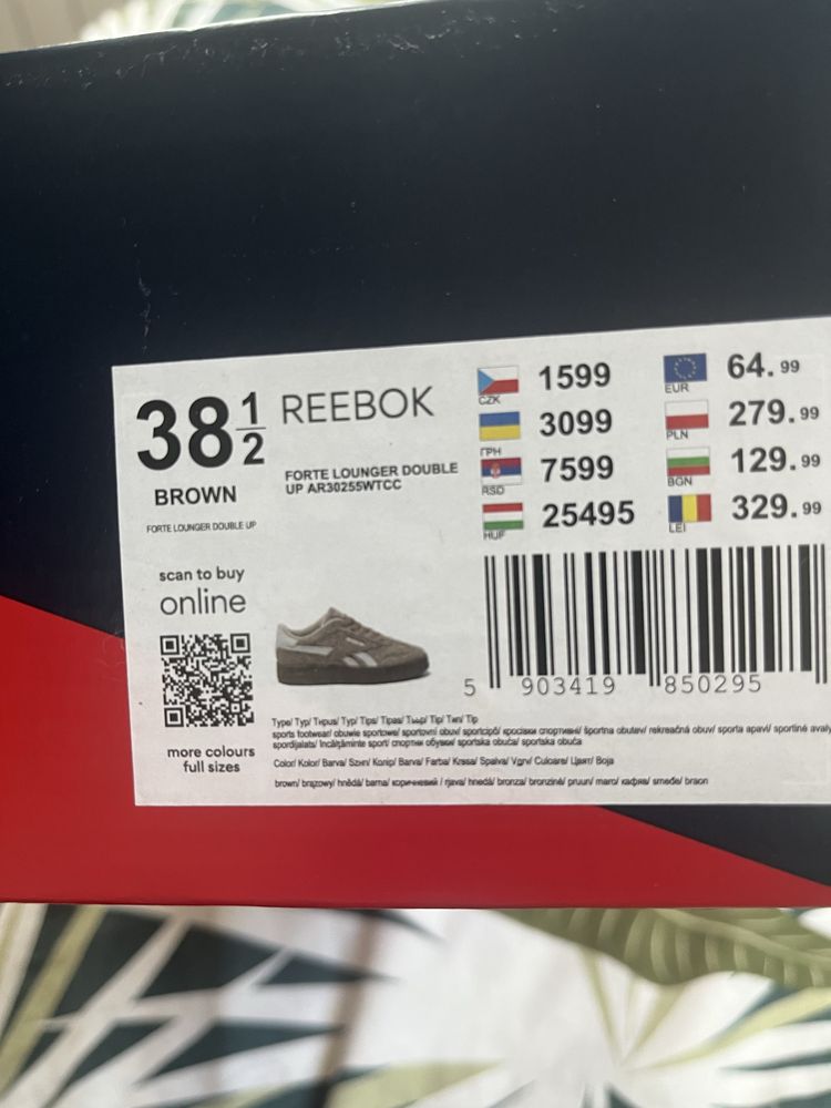 Buty sportowe reebok  38 1/2