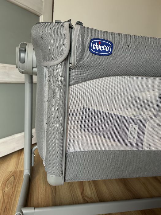 Chicco next2me magic szare + babysense 7 + podgrzewacz butelek canpol
