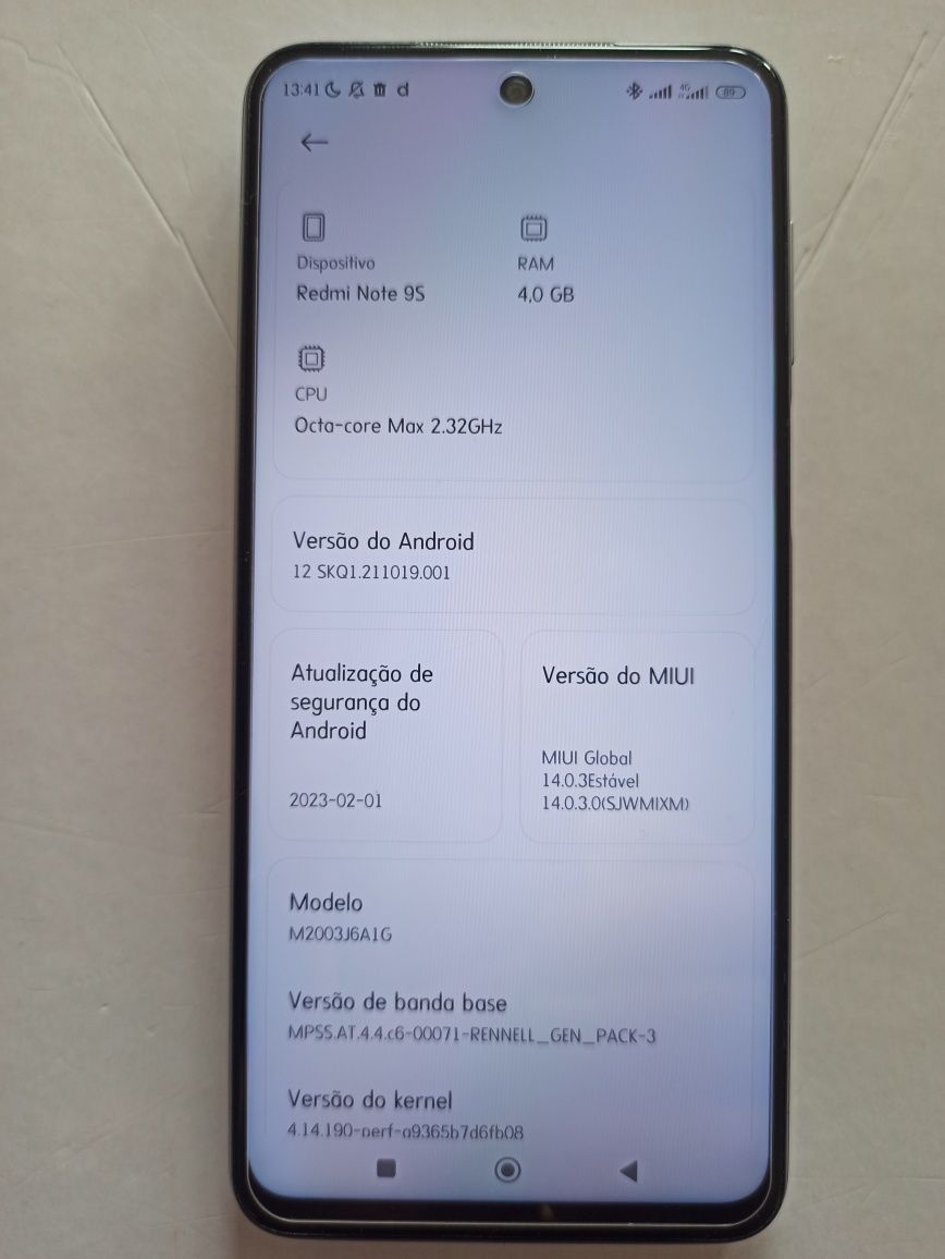 Telemóvel  Xiaomi Redmi note 9S