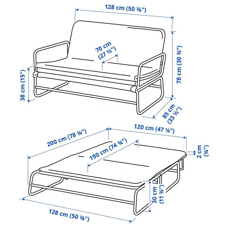 Sofá cama ideal para divisões pequenas