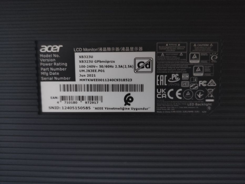 Monitor Acer Predator XB323UGPbmiiphzx