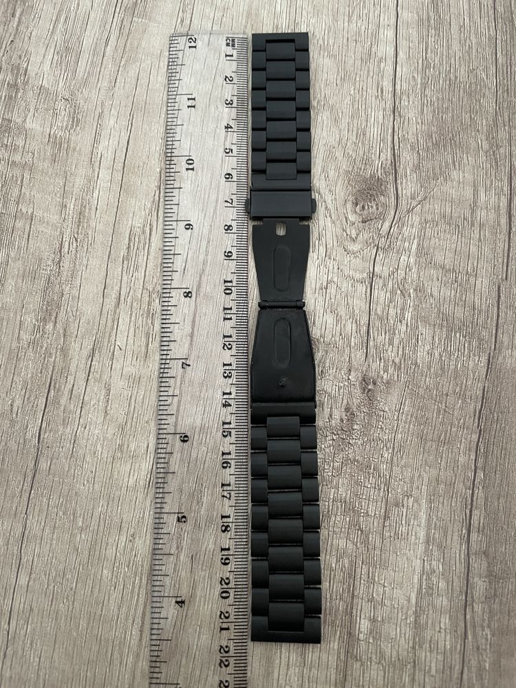 Czarna bransoleta do zegarka 22mm