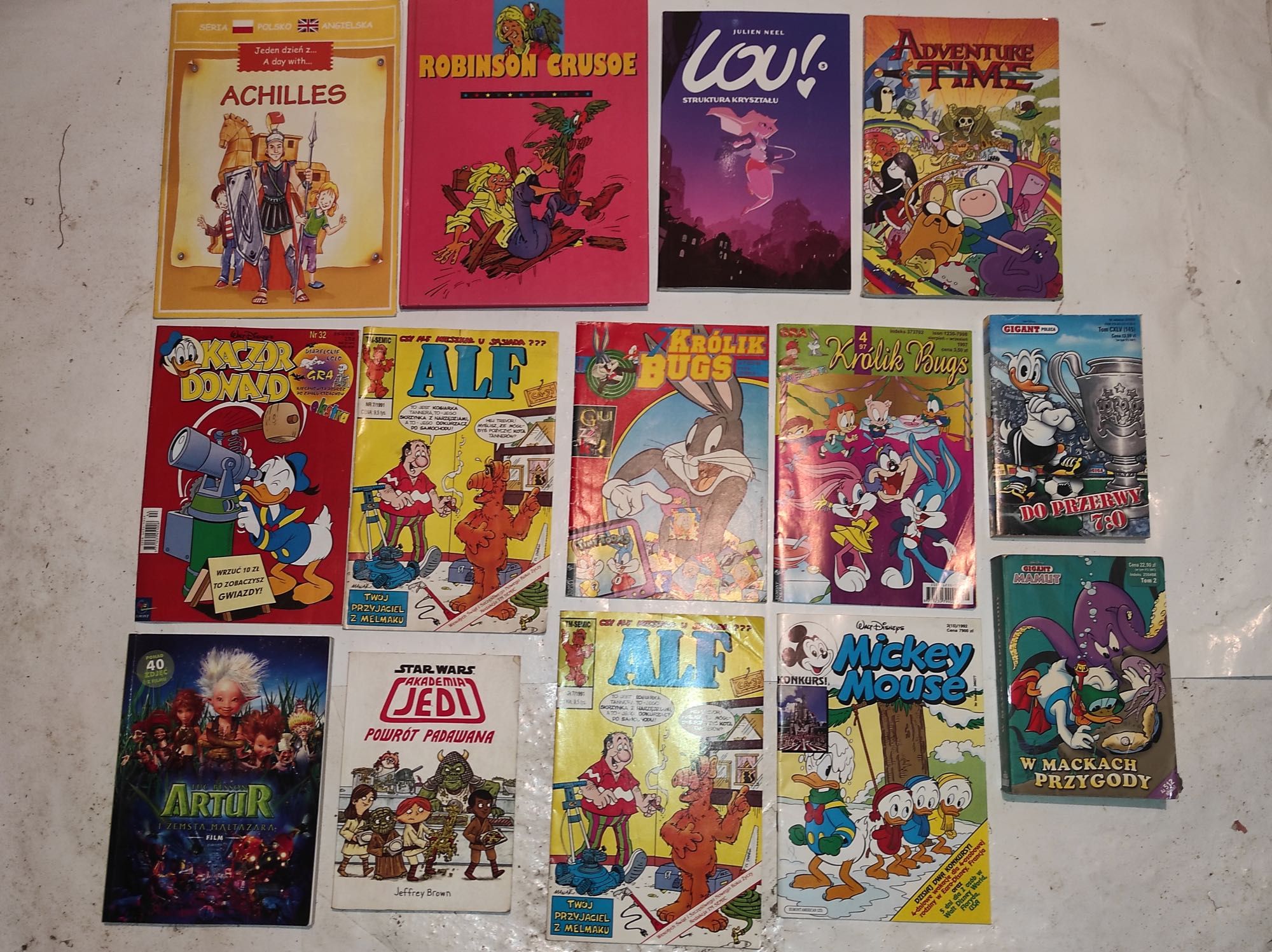 KOMIKSY Kaczor Donald,Alf,Królik Bugs,Mickey Mouse,Gigant,Robinson...