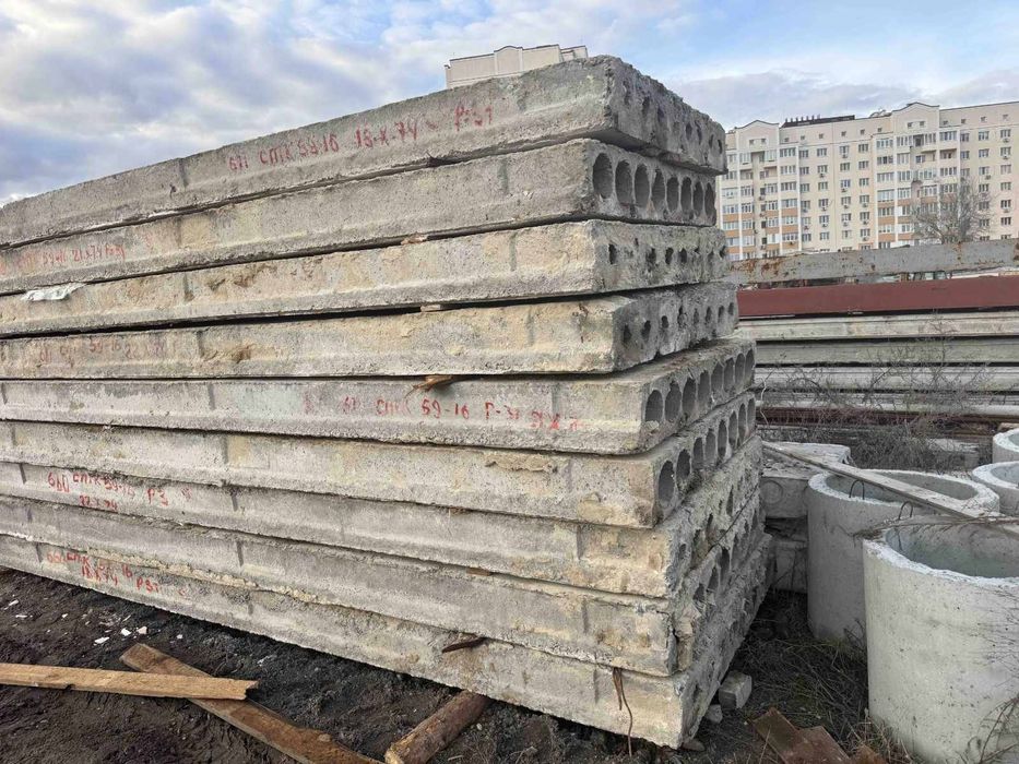 Плити перекриття,фундаменті блоки,бій кирпича,дроблений бетон, ФБС,ПКЖ