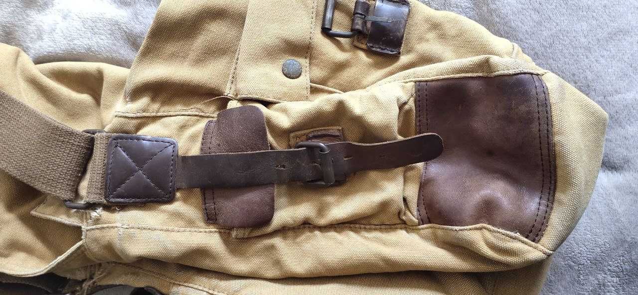 Сумка котон Muchuan чоловіча пісочного кольору з шкірою 39*33*12 см