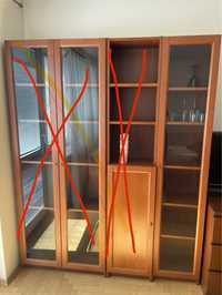 Regal BILLY OXBERG IKEA z drzwiami szklanymi