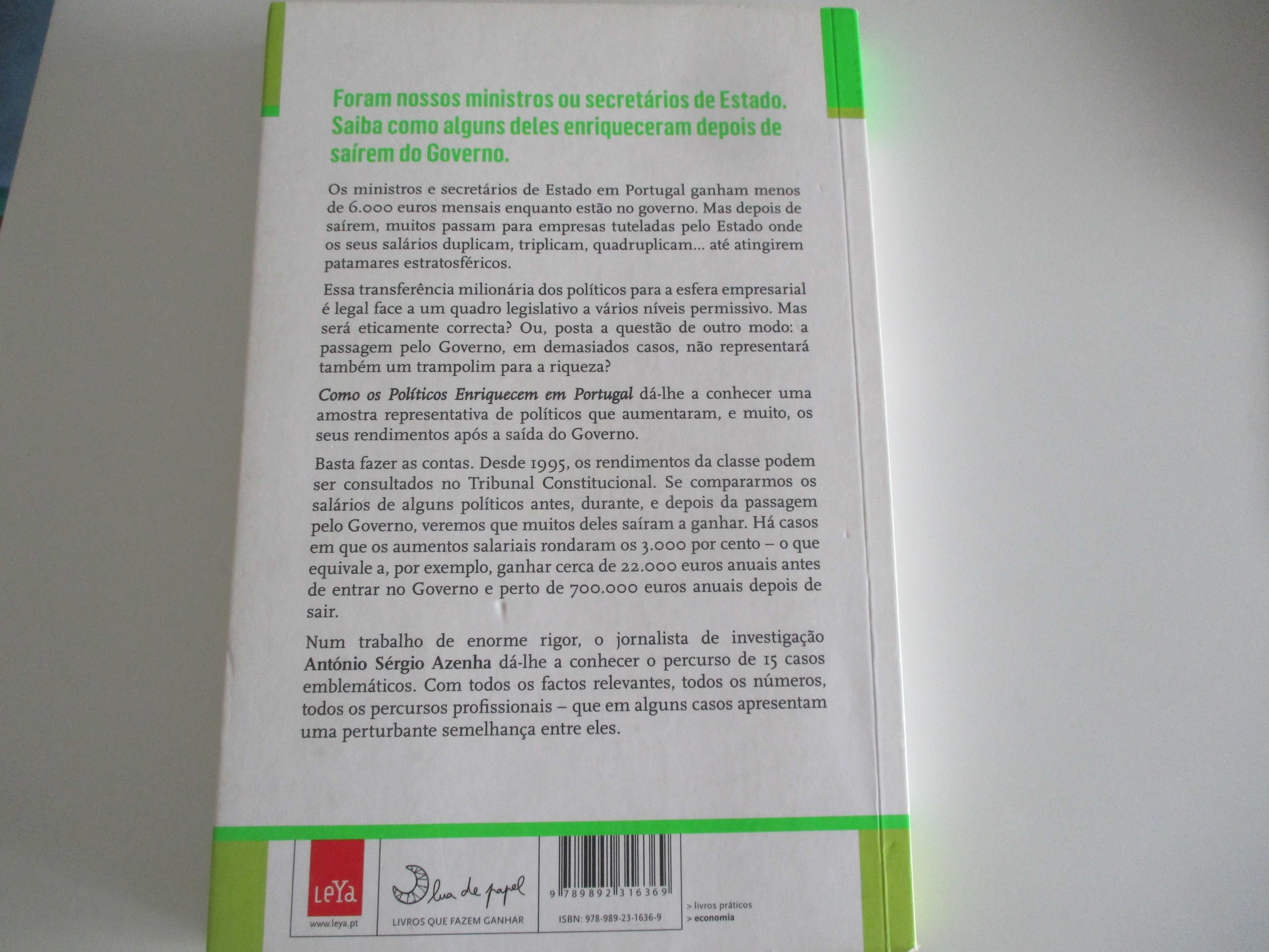 Livro Como os Políticos Enriquecem em Portugal