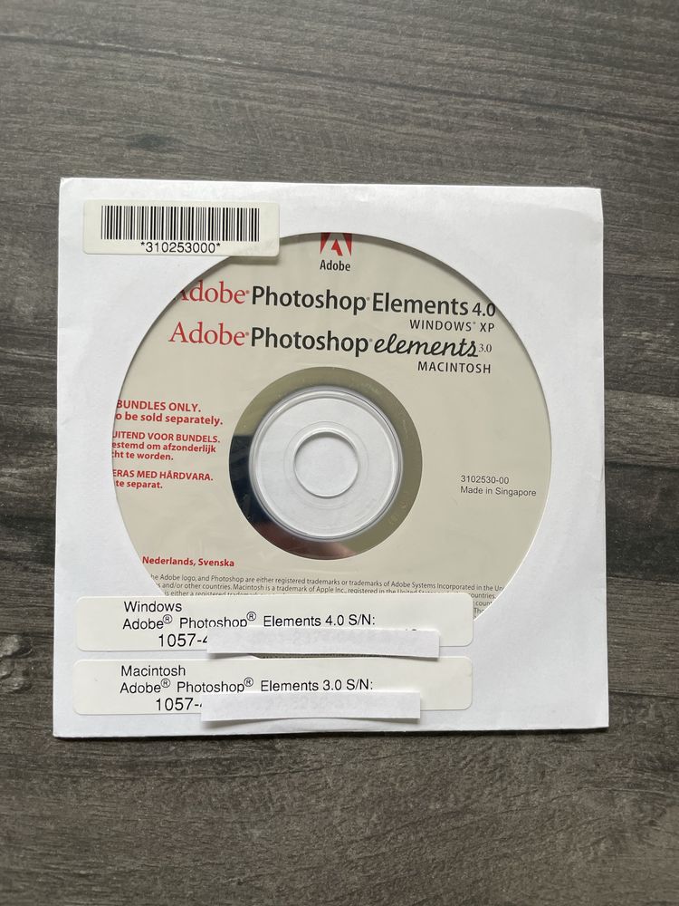 Adobe Photoshop Elements 4.0 płyta KLUCZ oryginał PL