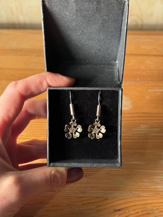 Srebrne wiszące kolczyki