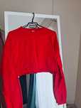 Czerwona krótka bluza rozmiar S NLY trend 100% bawełna