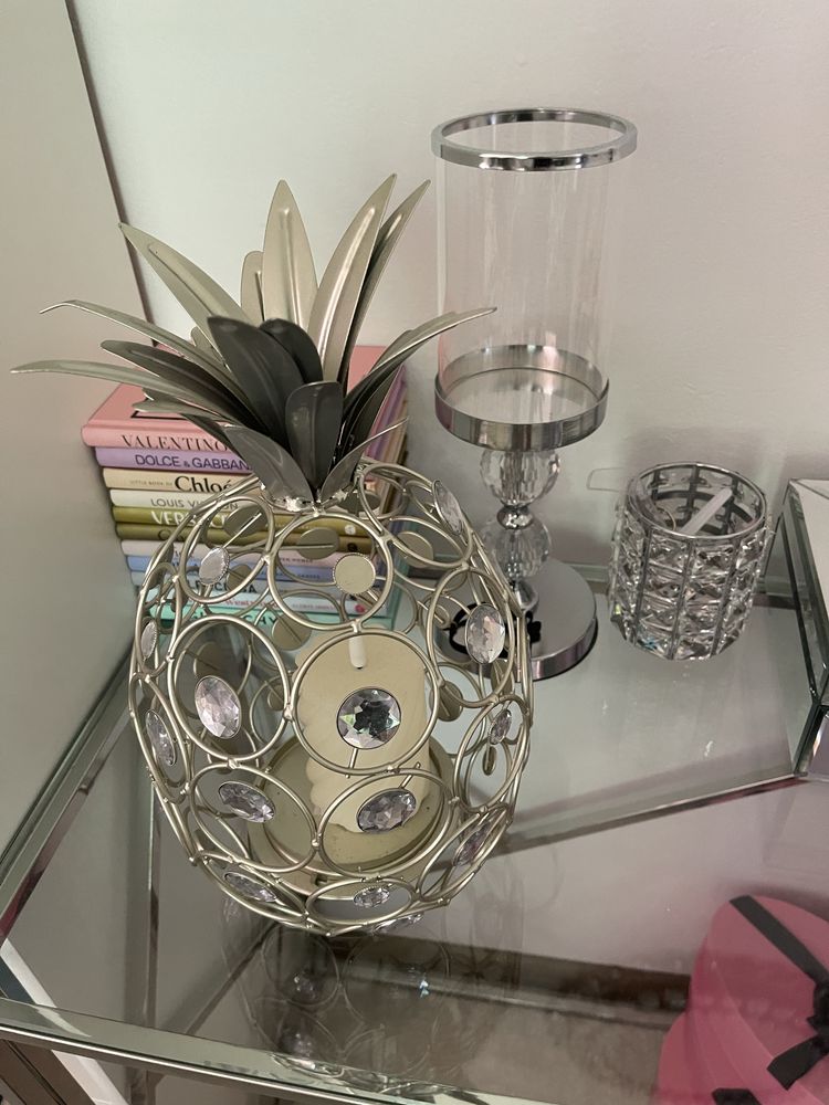 Piekna dekoracja ananas swiecznik 2 w 1 home and you