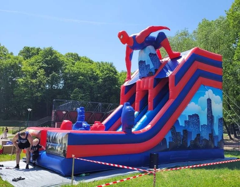 Dmuchaniec zjeżdżalnia Euro-Bungee trampolina wynajem Bubble Piana