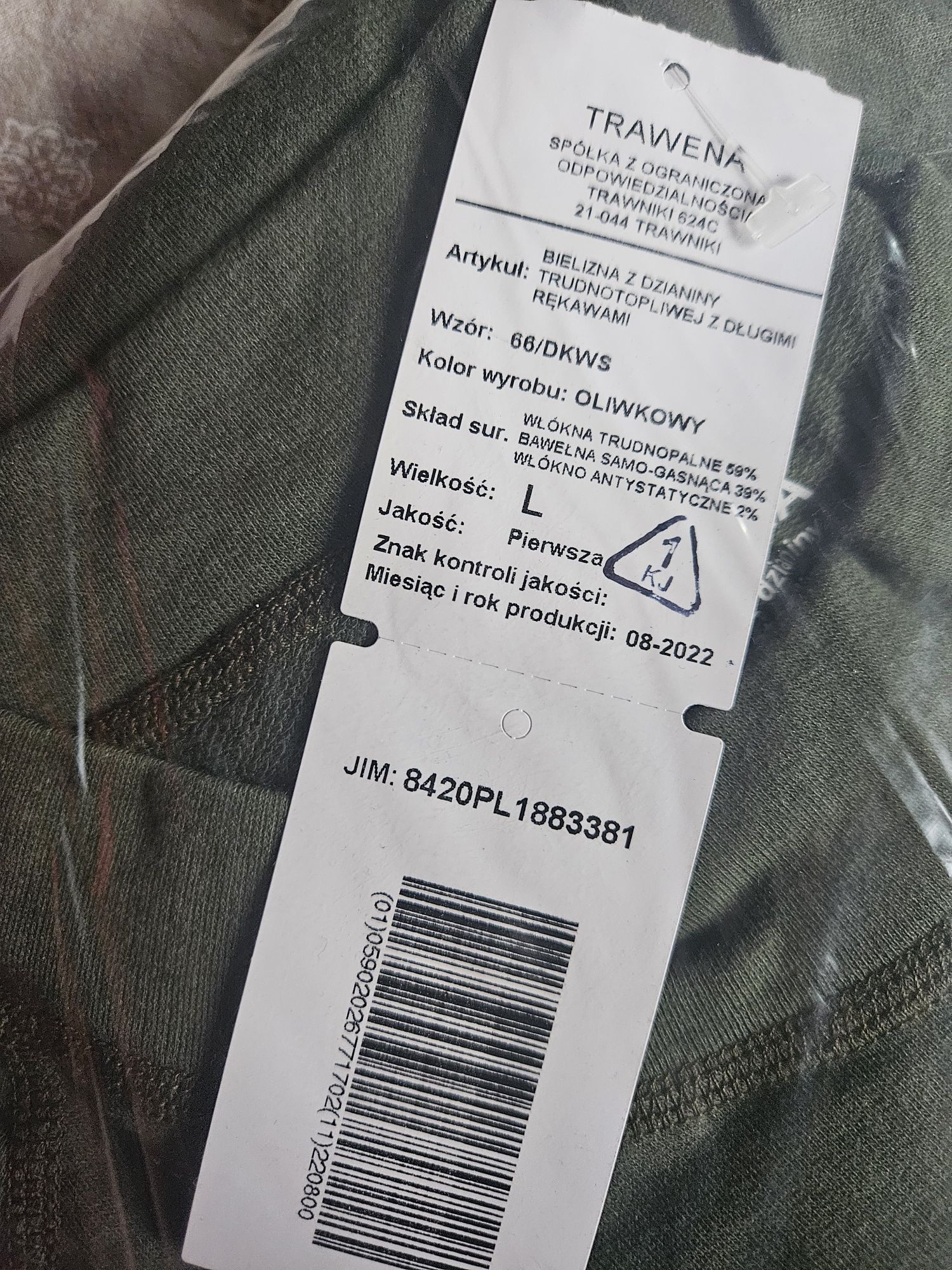 Bielizna trudnopalne wojsk specjalnych. Rozmiar L.