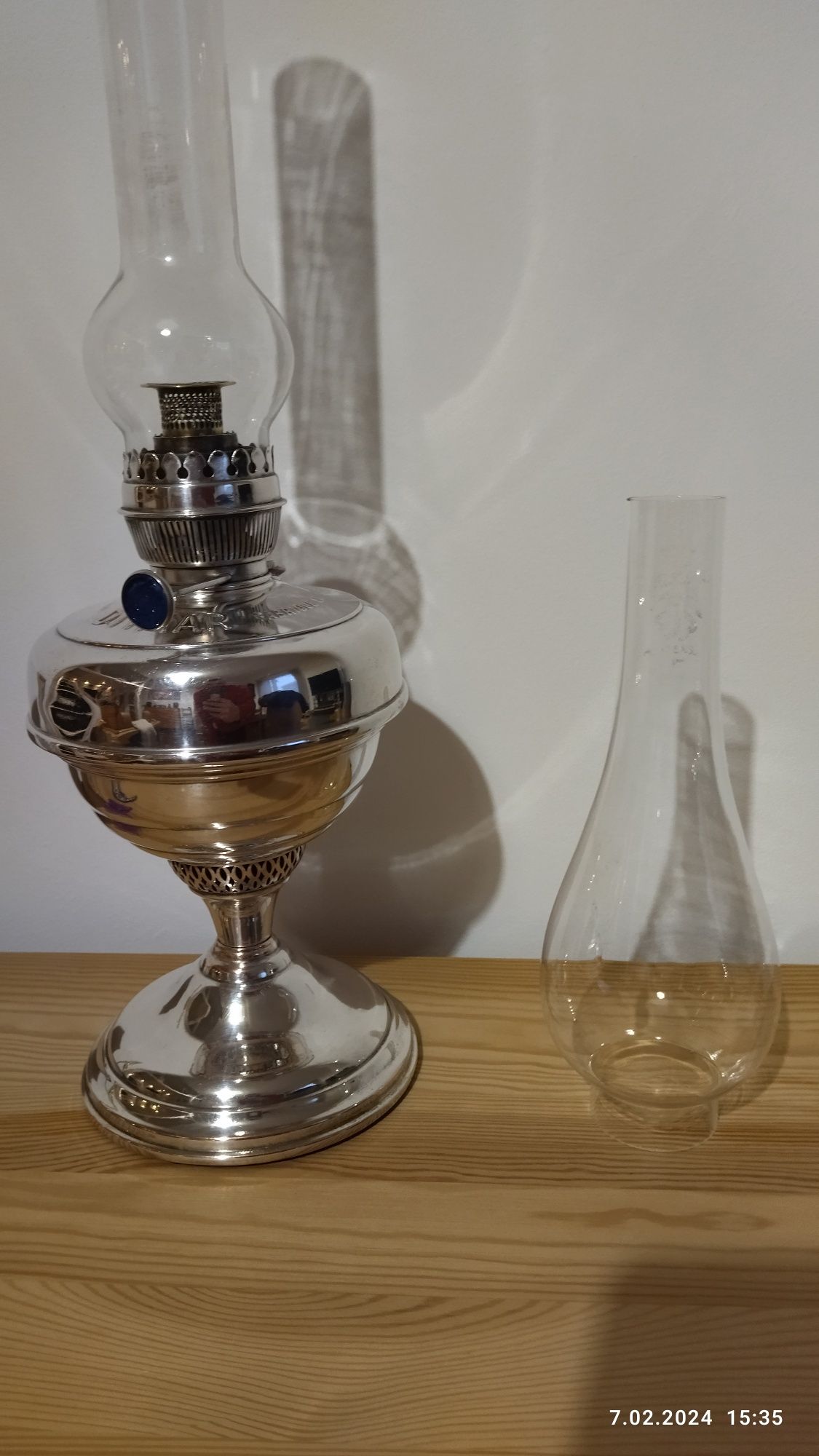 Cylinder kominek do lampy naftowej wiedeński hortensja