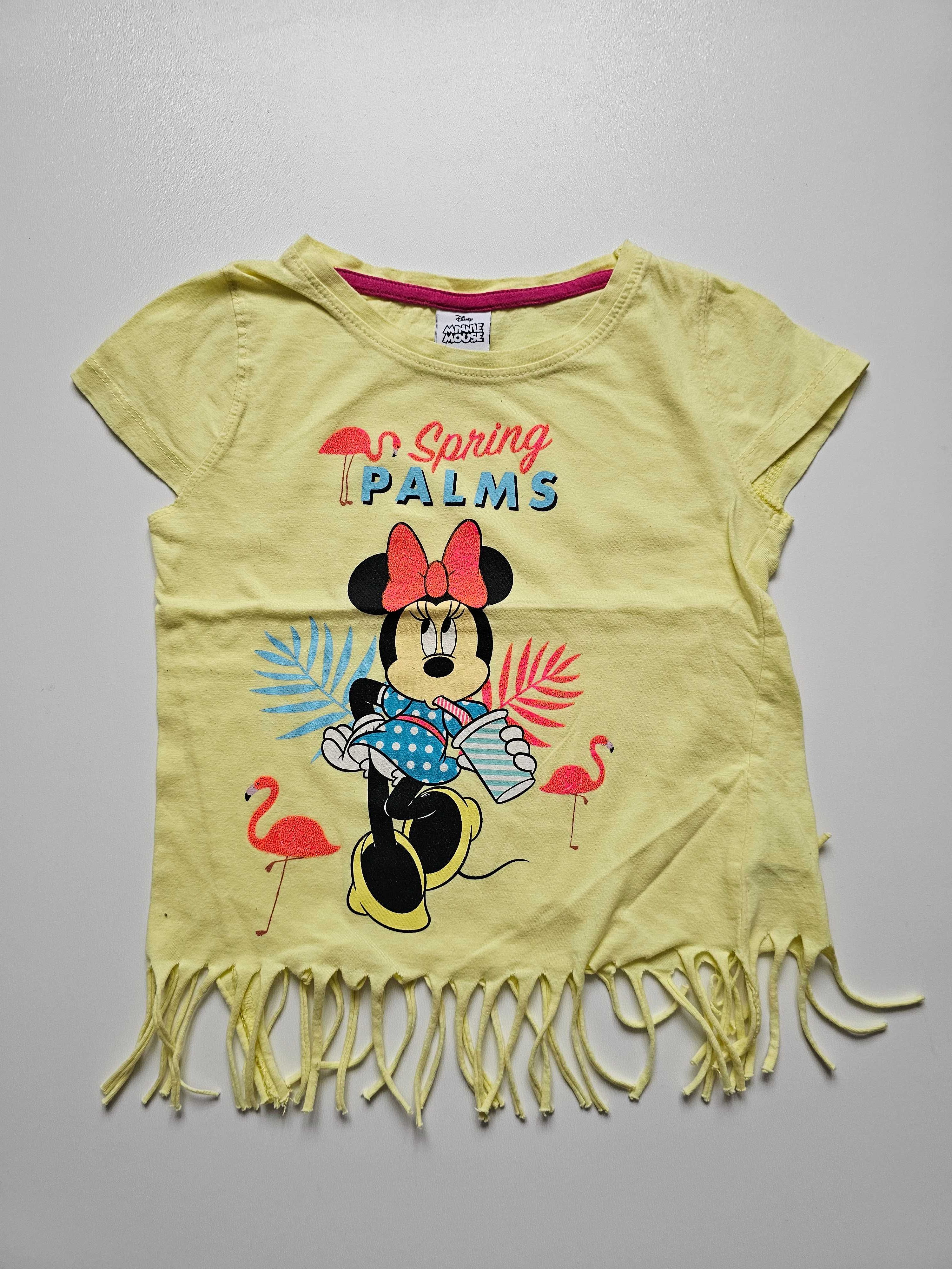 Promocja! 4 tshitrty brokatowe motyle, Minnie, palmy i kwiatki roz.116