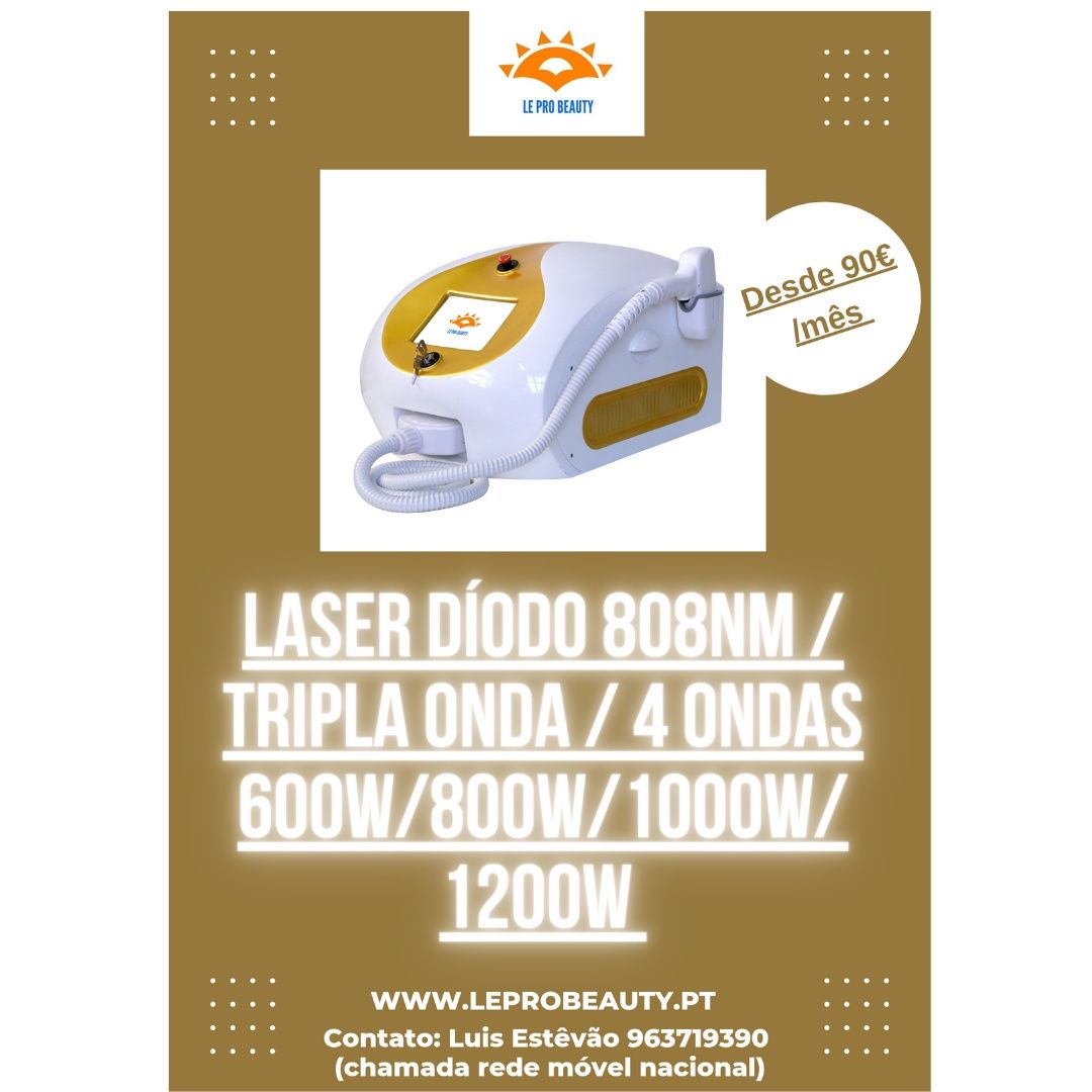 Laser tripla onda EXCLUSIVO PORTUGAL (Alexandrite Diodo NdYag) + Curso