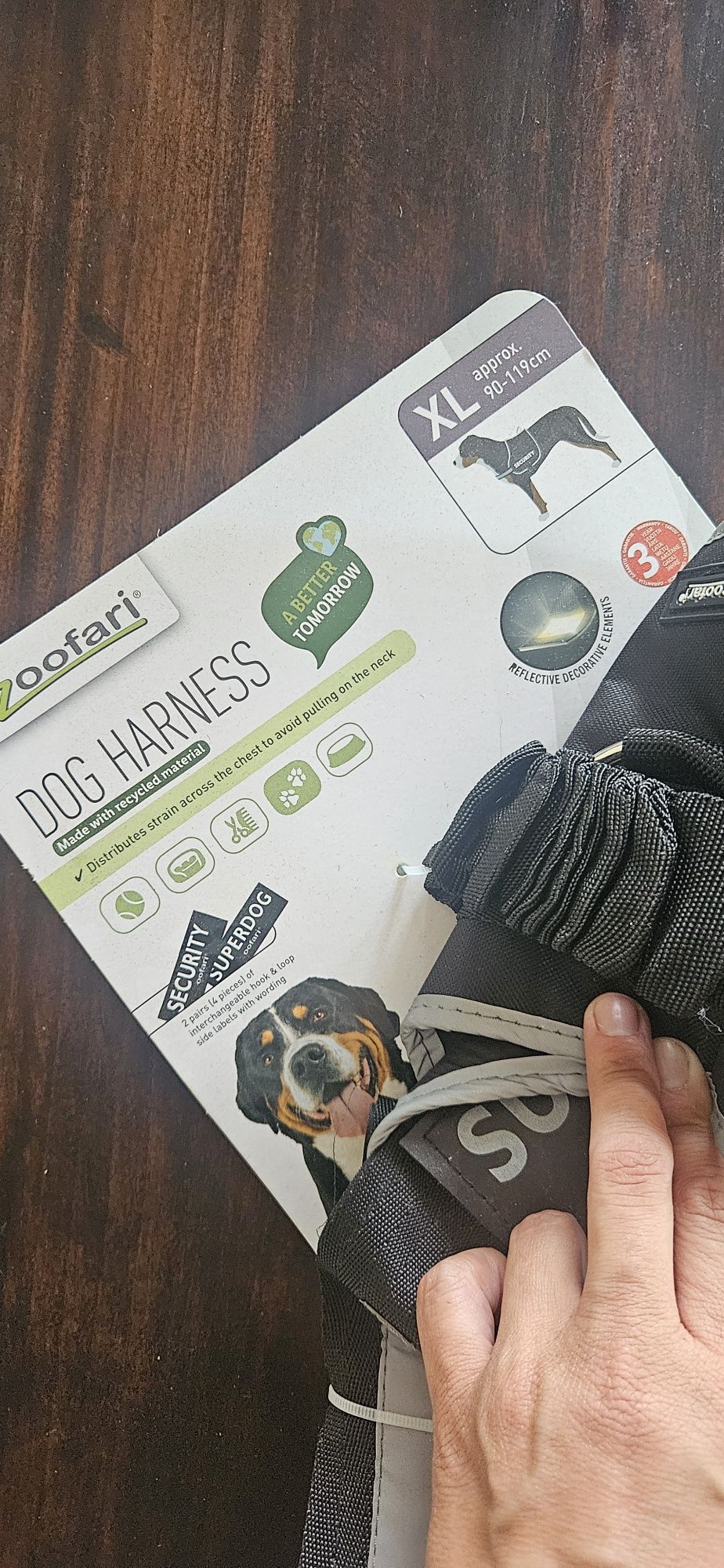 Nowe czarne szelki dla psa Zoofari XL Dog Harness