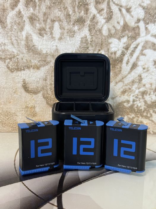 Зарядные бокс +3 акамулятора Telesin для Gopro 12. 11. 10. 9