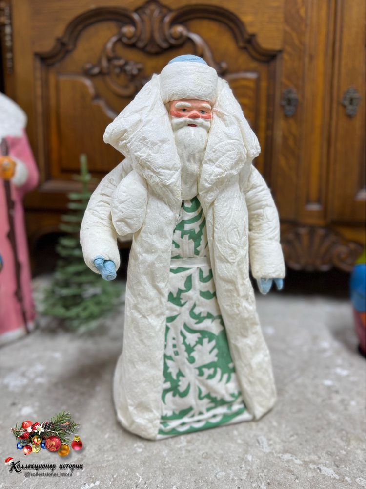 Дед Мороз из ваты. СССР, 1960-е годы. СССР ёлочные игрушки