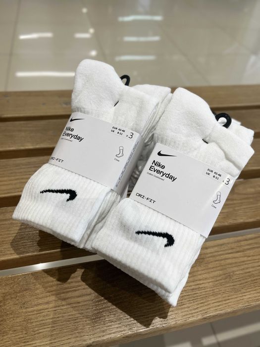 Оригінальні шкарпетки Nike Everyday, білі та чорні, розміри 41, 42, 43