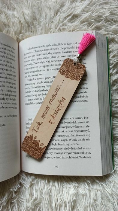 Drewniane Grawerowane Zakładki do Książki