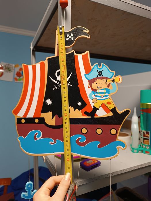 Дерев'яна піратська підвіска двомтороння