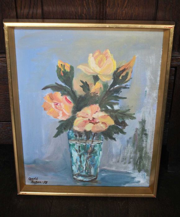 Sygnowany, ORYGINALNY obraz olejny od A. Karlsona, na płótnie. 1978r.