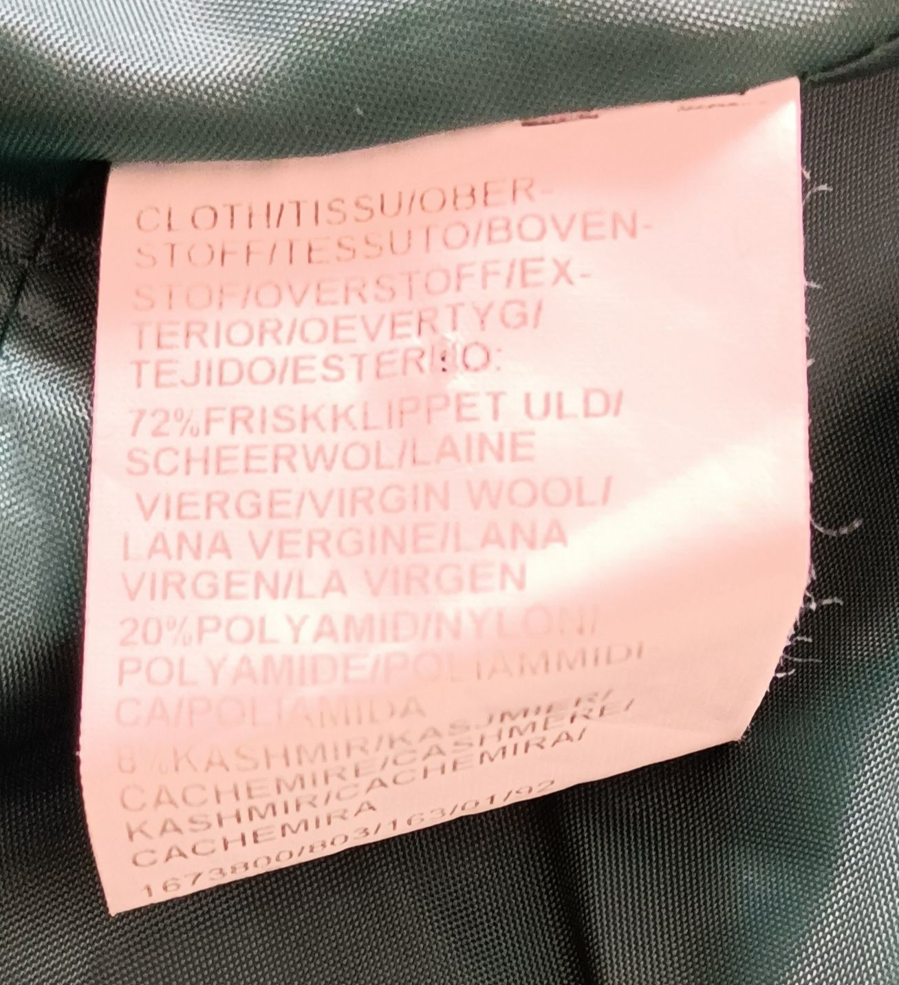 Marynarka - butelkowa zieleń, oversize–wełna merino& kaszmir