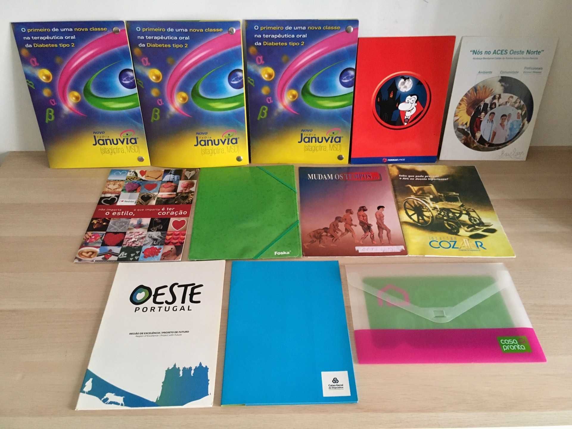 Lote de 26 pastas dossiers arquivo