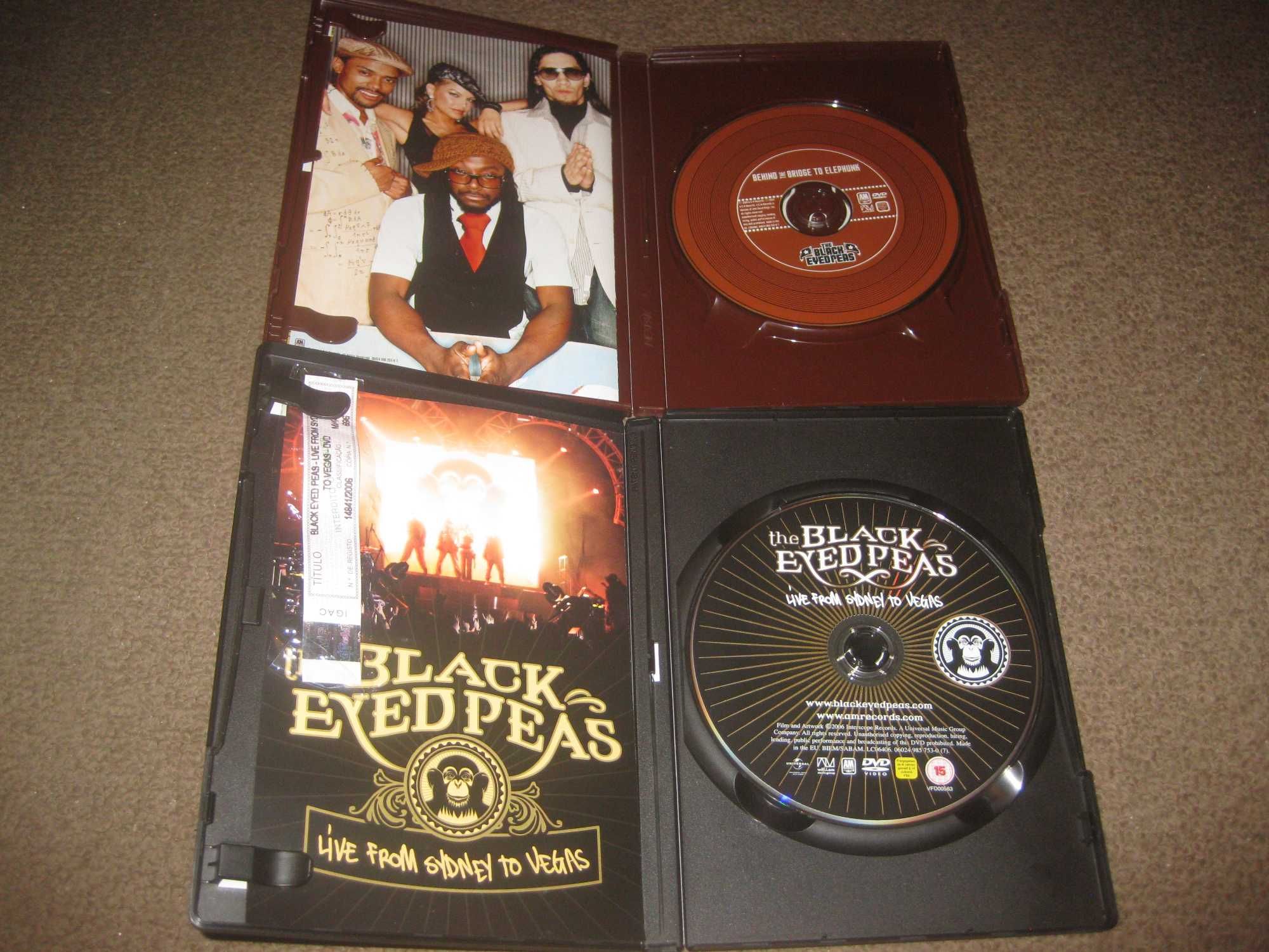 2 DVDs musicais dos "The Black Eyed Peas"