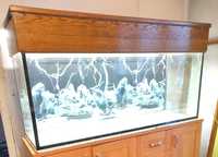 Pokrywa akwarium z drewna dąb 150cm z oświetleniem